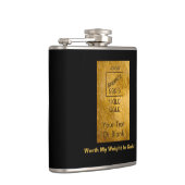 Mein Gewicht in Gold Flachmann (Rechts)