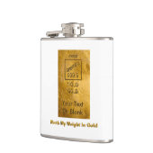 Mein Gewicht in Gold Flachmann (Links)