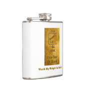 Mein Gewicht in Gold Flachmann (Rechts)