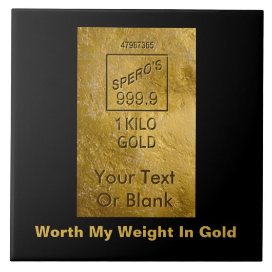 Mein Gewicht in Gold Fliese (Vorderseite)