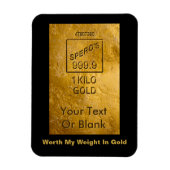 Mein Gewicht in Gold Magnet (Vertikal)