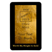 Mein Gewicht in Gold Magnet (Vertikal)