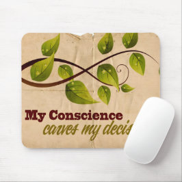 "Mein Gewissen" Motivation Affirmation Mousepad