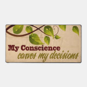 "Mein Gewissen" Motivation Affirmation Schreibtischunterlage (Vorderseite)