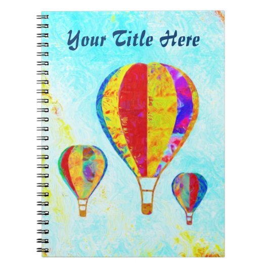 Mein gewundenes Notizbuch der schönen Ballone Notizblock (Vorderseite)