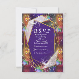 Mein glamouröses Funky Disco-Design RSVP Karte