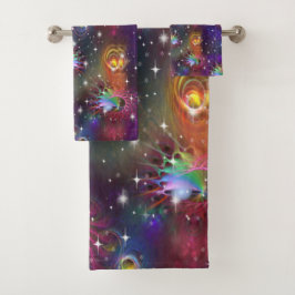 Mein glamouröses Funky Disco-Muster Badhandtuch Set