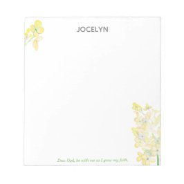 Mein Glaube an den gelben Hyazinth Personalisiert  Notizblock