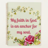 Mein Glaube an Gott ist ein Christlicher Anker Planer (Vorderseite)