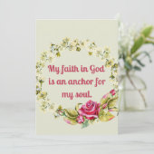 Mein Glaube an Gott ist eine Ankerbestätigungskart Dankeskarte (Stehend Vorderseite)