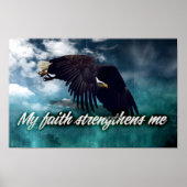 "Mein Glaube stärkt mich" Motivation Affirmation Poster (Vorne)