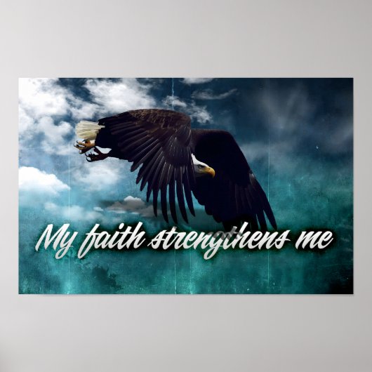 "Mein Glaube stärkt mich" Motivation Affirmation Poster (Vorne)