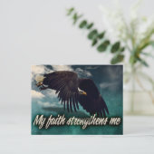 "Mein Glaube stärkt mich" Motivation Affirmation Postkarte (Stehend Vorderseite)