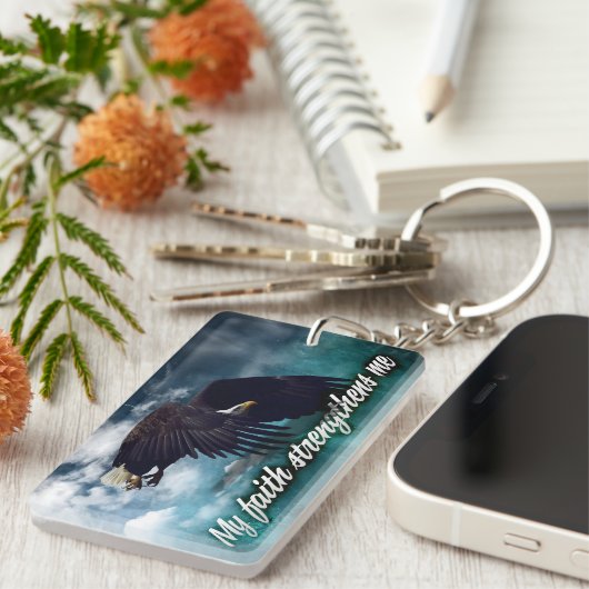 "Mein Glaube stärkt mich" Motivation Affirmation Schlüsselanhänger (Vorderseite rechts)