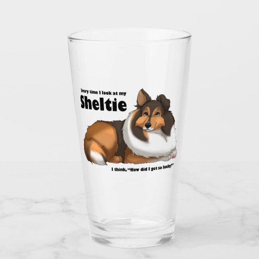 Mein Glück bei Sheltie Glas (Vorderseite)
