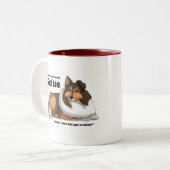 Mein Glück bei Sheltie Zweifarbige Tasse (Vorderseite Links)
