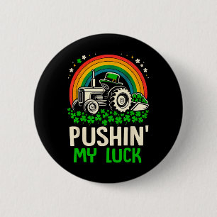 Mein Glück drücken Traktor LKW St. Patricks Tag To Button