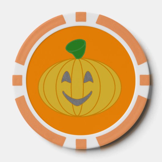 Mein Glück Orange Pumpkin Halloween-Party Poker Ch Pokerchips (Vorderseite)
