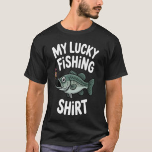 Mein Glücklicher Bassangeln- Junge Jugend Papa T-Shirt