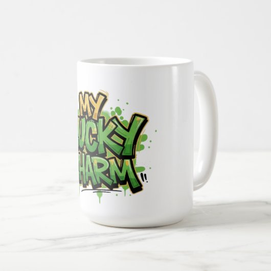 Mein glücklicher Charm St. Patrick's Day Kaffeetasse (VorderseiteRechts)