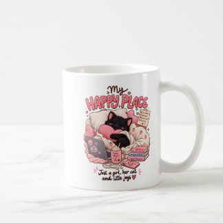 Mein glücklicher Ort – Gemütliche Katze & kleine F Kaffeetasse