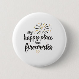 Mein glücklicher Ort hat Feuerwerk Button