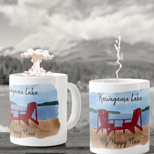 Mein glücklicher Ort - individuell anpassbar Jumbo-Tasse
