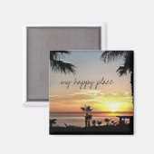 Mein glücklicher Ort Mexiko Magnet (Vorderseite/Rückseite)