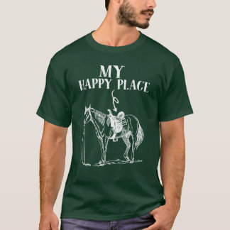 Mein glücklicher Ort Reitpferd für Frauen T-Shirt