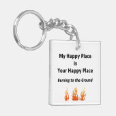 Mein glücklicher Ort Schlüsselanhänger (Vorderseite links)