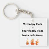 Mein glücklicher Ort Schlüsselanhänger (Vorderseite)