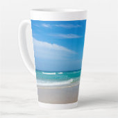 Mein glücklicher Ort | Schönes Beach Foto Milchtasse (Linke Ecke)