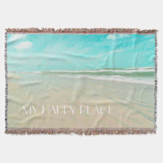 Mein glücklicher Platz Beach Seascape Decke (Vorderseite)