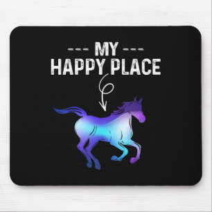 Mein glücklicher Platz Reiten Reitpferd Reittier L Mousepad