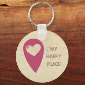 Mein glücklicher Platz Schlüsselanhänger (Vorderseite)