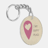 Mein glücklicher Platz Schlüsselanhänger (Vorderseite links)