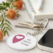 Mein glücklicher Platz Schlüsselanhänger (Vorderseite rechts)