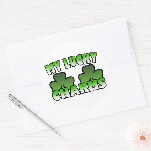 Mein Glücksbringer Runder Aufkleber (Umschlag)