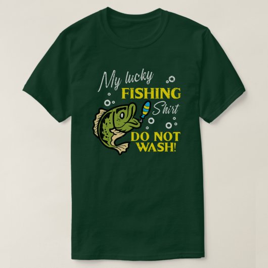 MEIN GLÜCKSHEMD FÜR'S FISCHEN T-Shirt (Design vorne)