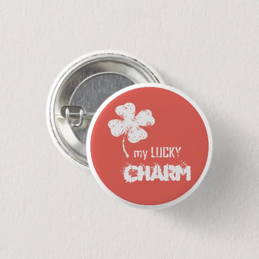 Mein Glücksspiel-Charm-Kleeblatt-Button-Button Button (Vorne & Hinten)