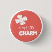 Mein Glücksspiel-Charm-Kleeblatt-Button-Button Button (Vorderseite)