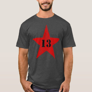 Mein Glückszahl-Stern - Nummer 13 - (vintage rot) T-Shirt