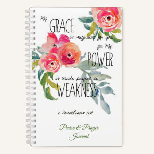 Mein Gnaden-pink-florales Lob- und Gebetsjournal Notizblock
