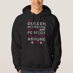 Mein Goldener Retriever denkt, ich sei perfekt, de Hoodie