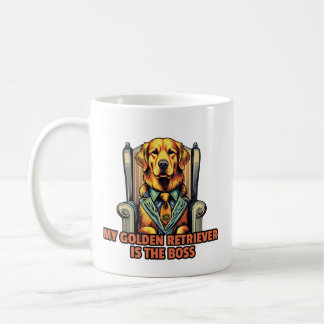 Mein Goldener Retriever ist der Boss Kaffeetasse
