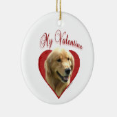 Mein Goldener Retriever Valentine Keramik Ornament (Rechts)