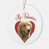 Mein Goldener Retriever Valentine Keramik Ornament (Links)