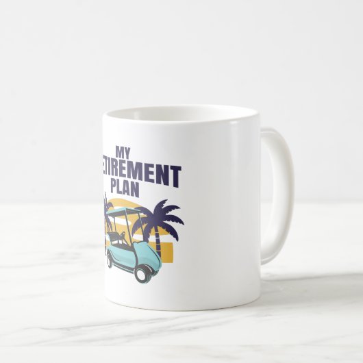 Mein Golf-Rentenplan Kaffeetasse (VorderseiteRechts)