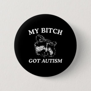 Mein Got Autismus Racoon Meme Trash Panda Mens Button