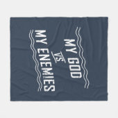 Mein Gott gegen meine Feinde Christliches Zitat Fleecedecke (Vorderseite (Horizontal))